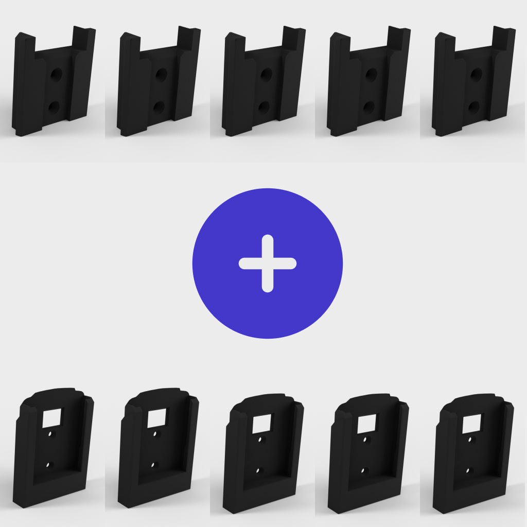 Paketangebot – 5 Werkzeughalter und 5 Akkuhalter für Bosch 18 V Professional