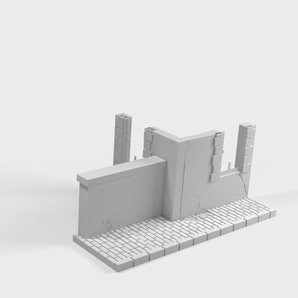 Zerstörtes Gebäude für WW2 Diorama und Kriegsspiele