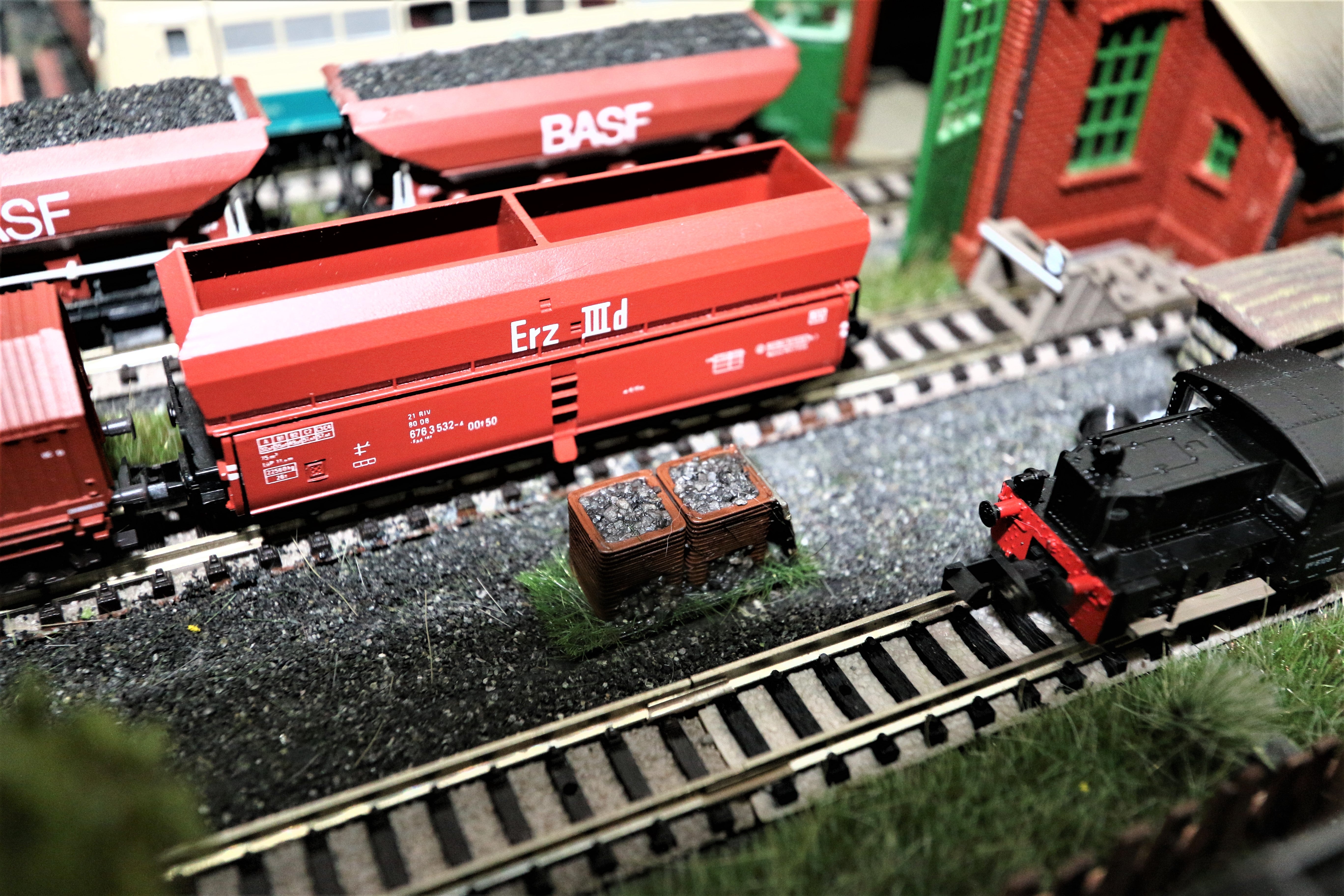 Sand- und Kieskästen für Modelleisenbahnen im Maßstab N