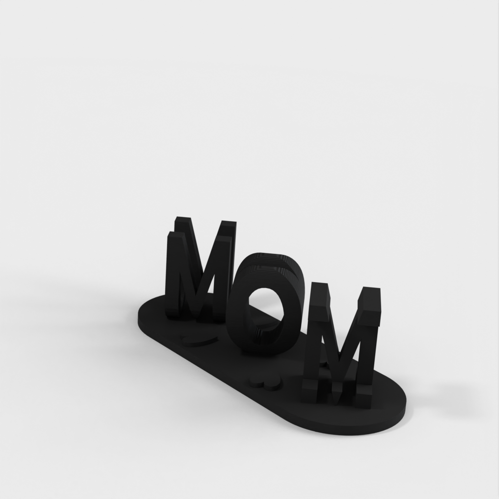 3D-Ambigramm-Buchstaben-Illusion, individueller Präsentationsständer