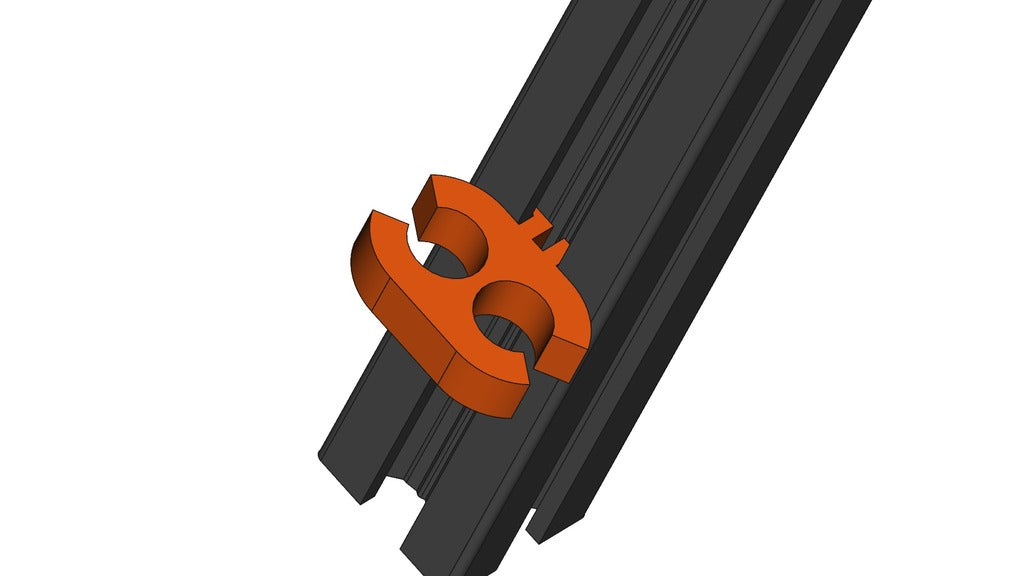 Doppelter Drahtbündelclip (8 mm Durchmesser) für 2020-Extrusion