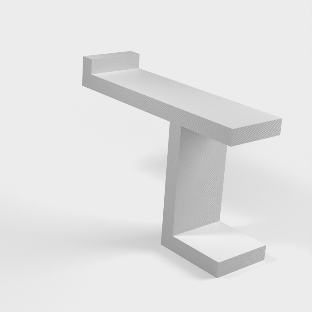 Einfacher Kopfhörerhalter für den Ikea-Tisch „LAGKAPTEN / ADILS“.