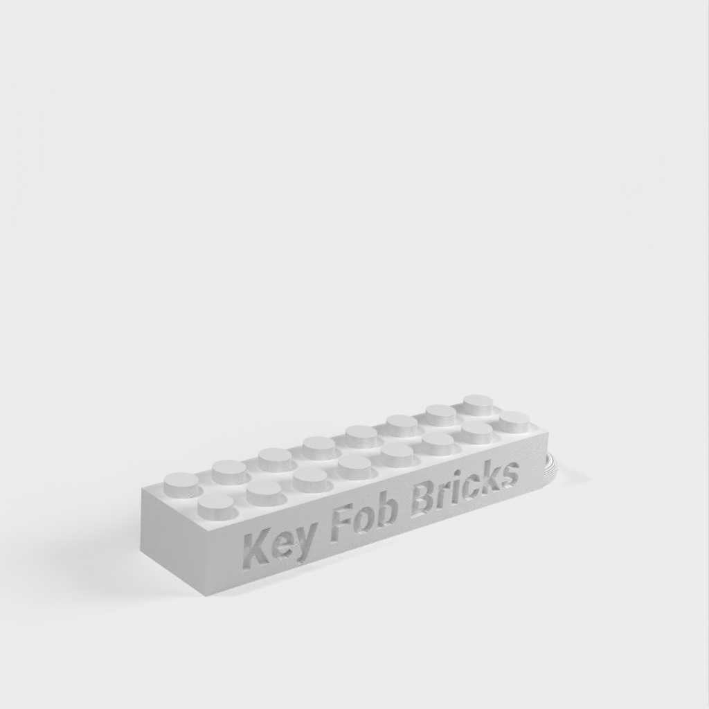 Personalisierter LEGO-kompatibler Textanhänger-Schlüsselanhänger