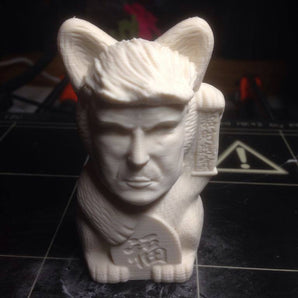 „Cat Trump: Lustige Katzen- und Trump-Statue“
