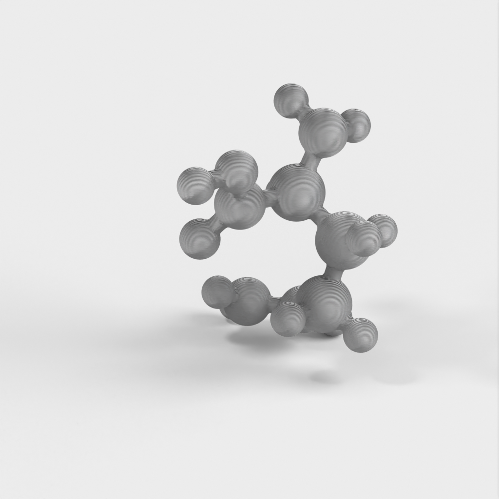 Molekulares Modell – Glutamin – Modell im Atommaßstab