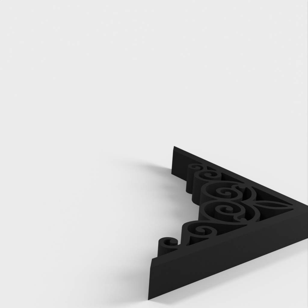 Scroll-Design für Ikea Ekby Valter 11" Regalhalterung eingefügt