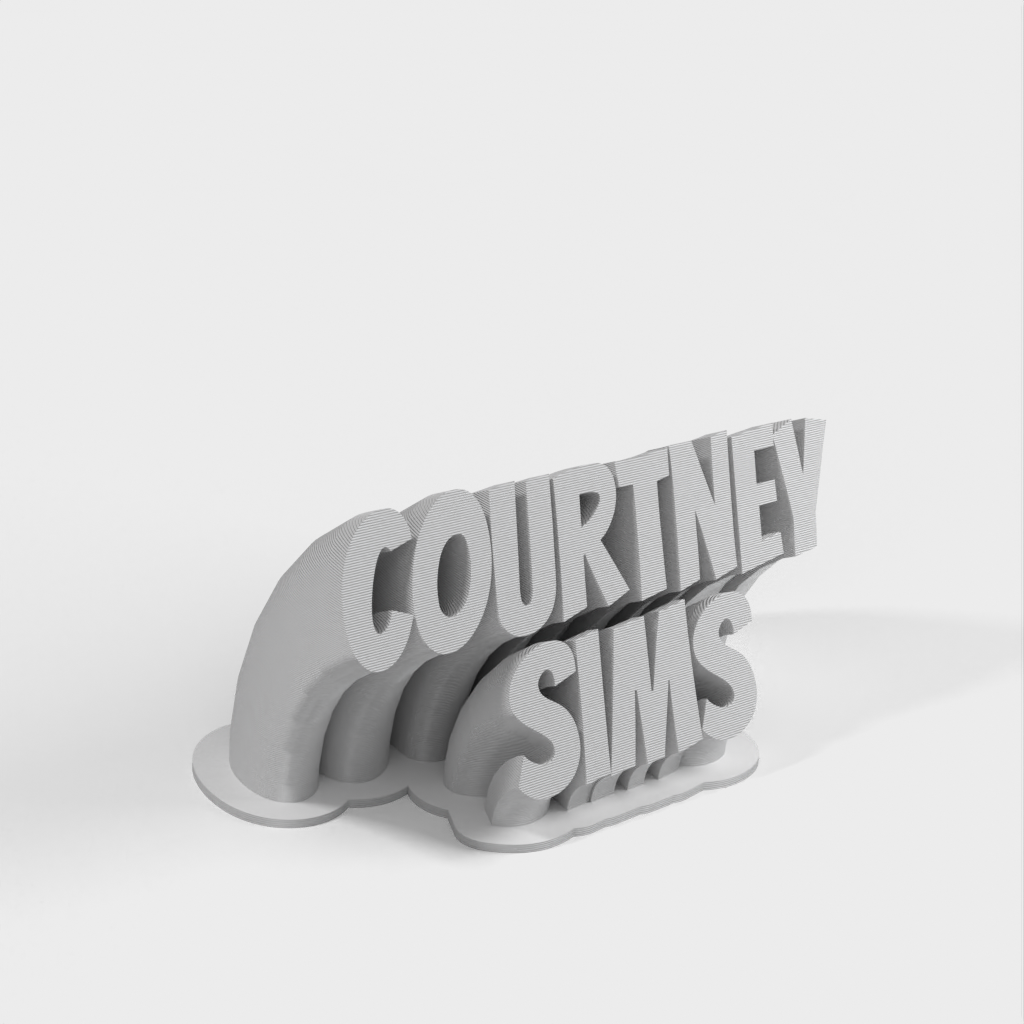 Benutzerdefiniertes Courtney Sims-Namensschild