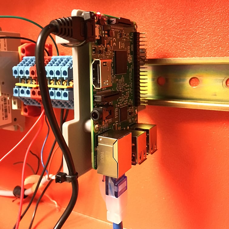 Raspberry Pi DIN-Schienen-Montagehalterung