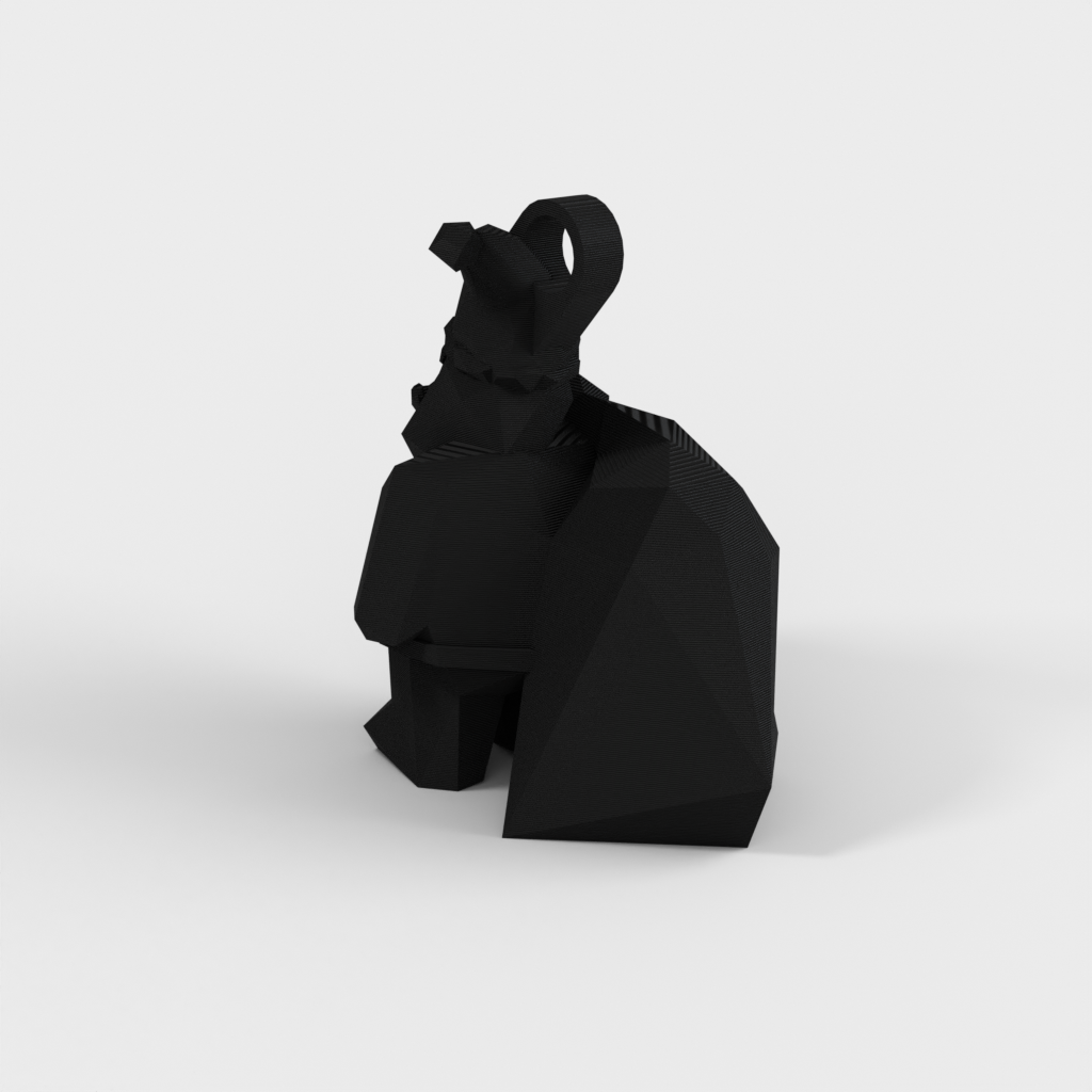Low-Poly-Weihnachtsmann-Figur-Ornament