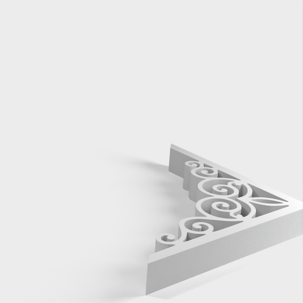 Scroll-Design für Ikea Ekby Valter 11" Regalhalterung eingefügt
