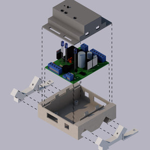 Gehäuse für elektronische Schaltungen mit DIN-Schienenadaptern