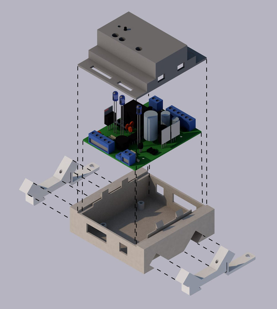 Gehäuse für elektronische Schaltungen - DIN-Schienenadapter