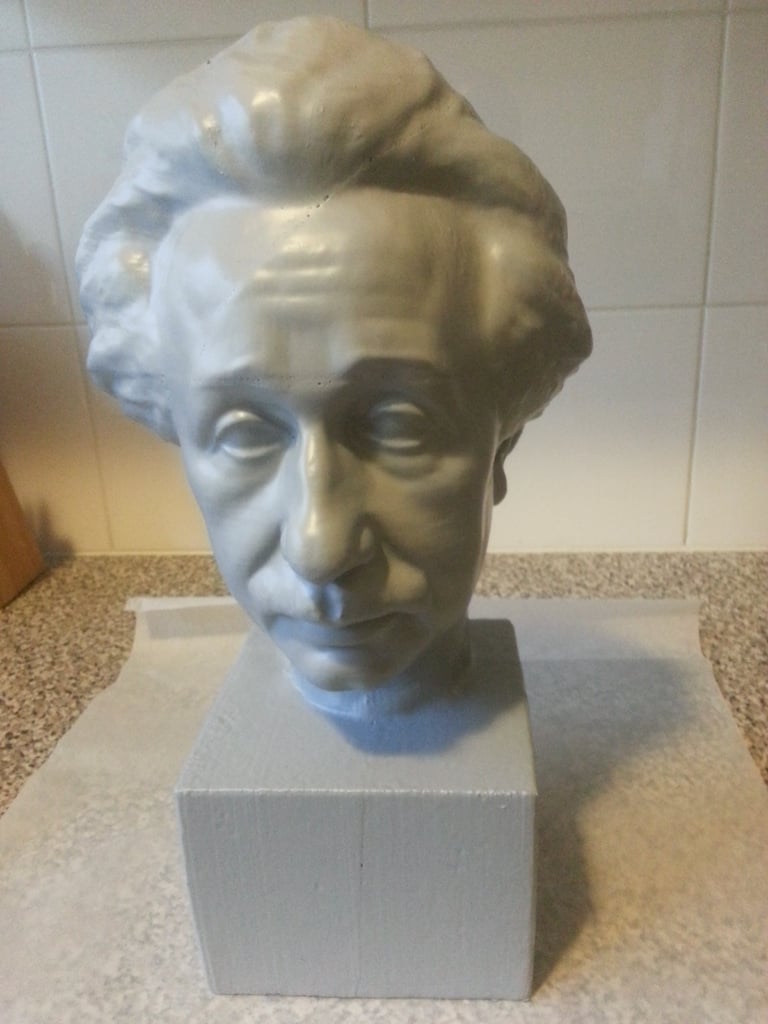 Albert-Einstein-Büste 3D-Scan – Bronzestatue zum Ausdrucken