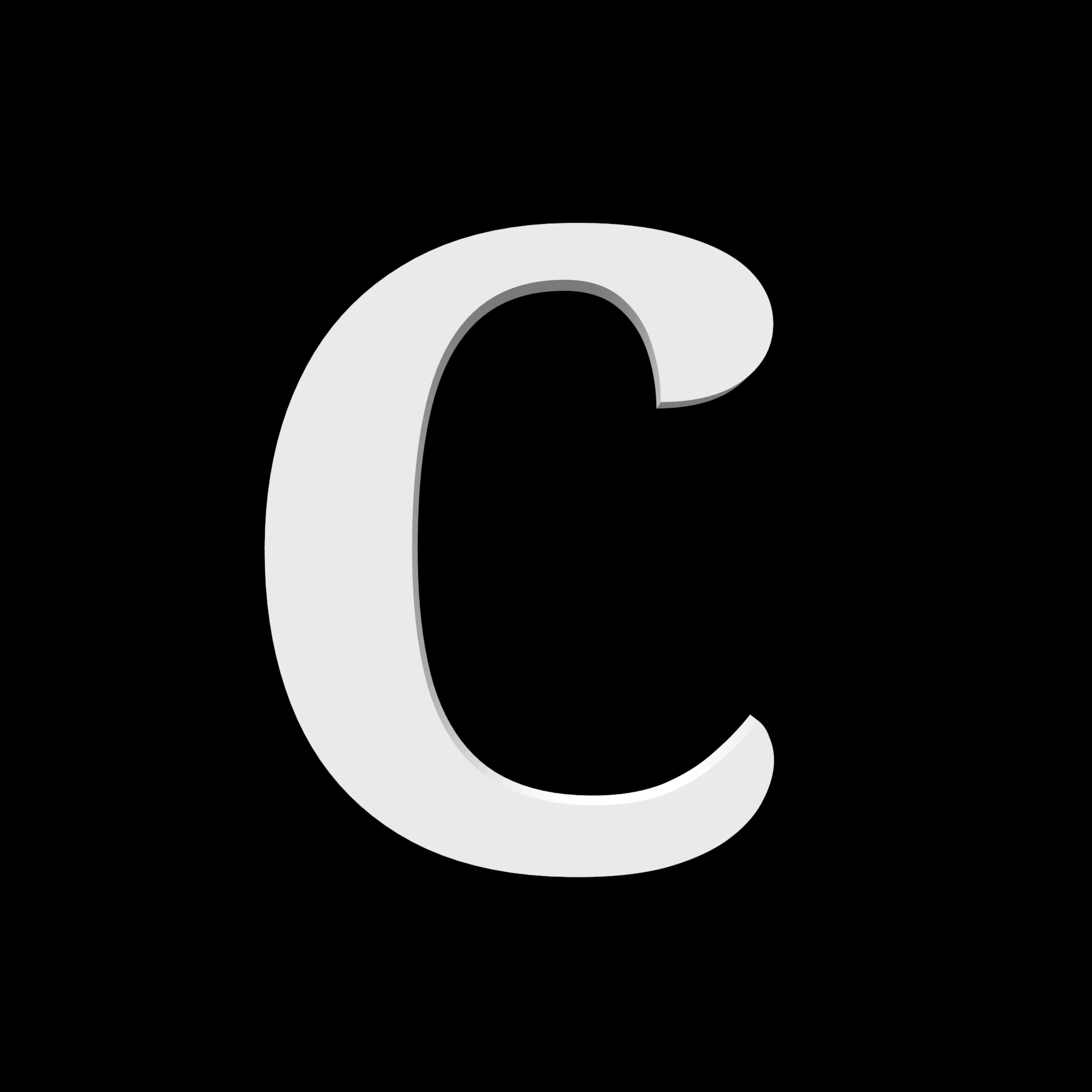 Hausbuchstabe C – Noto Serif – 170 mm hoch – 10 mm tief