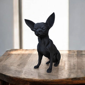 Minimalistische Chihuahua-Skulptur für die Inneneinrichtung