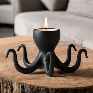Teelichthalter im minimalistischen Oktopus-Design