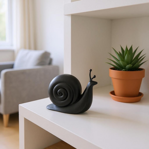 Minimalistische Schneckenskulptur für moderne Einrichtung
