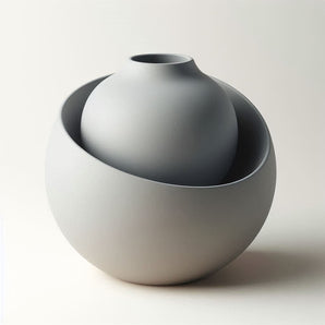 Minimalistische Designer-Schalen-Vase für das Zuhause