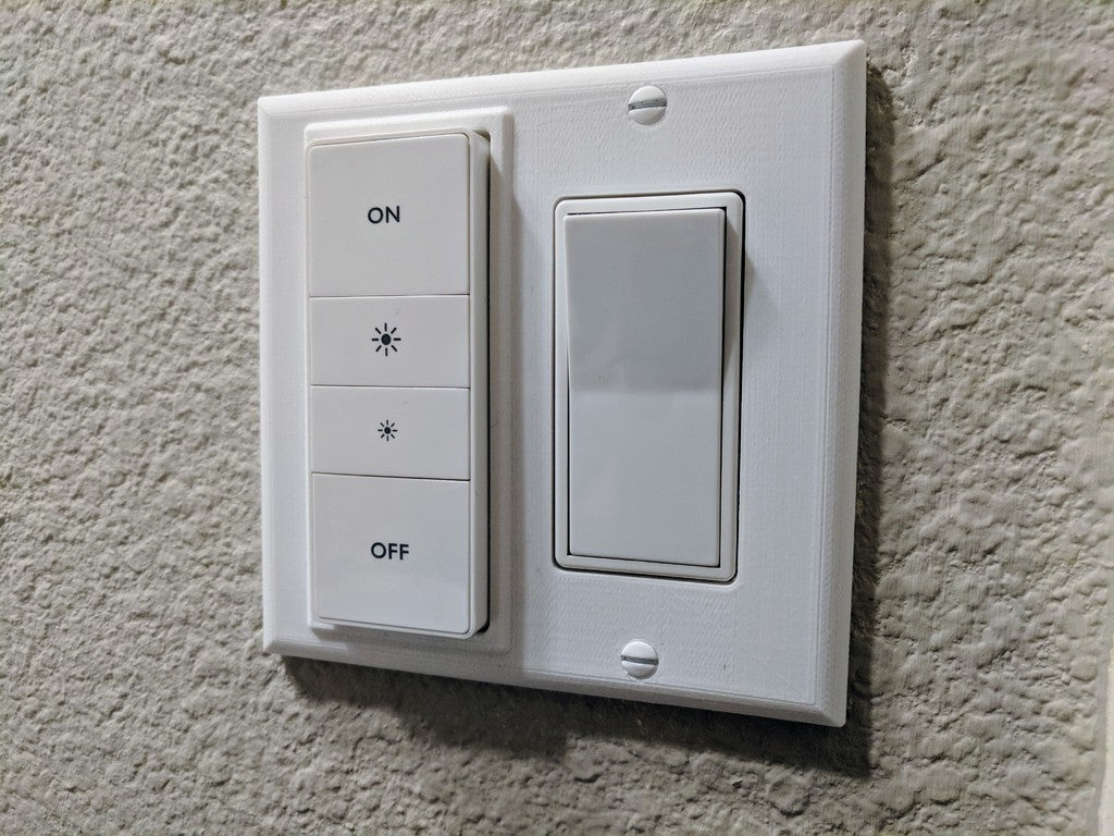 Zweifach-Lichtschalterplatte für Philips Hue-Fernbedienung