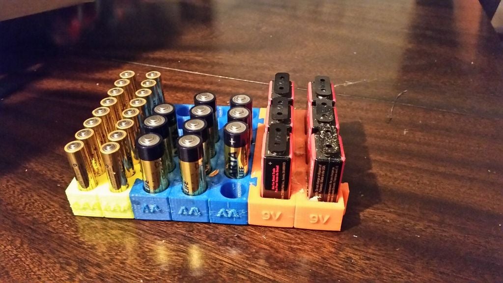 Modularer Batteriehalter für AA-, AAA-, Münz- und 9-V-Batterien