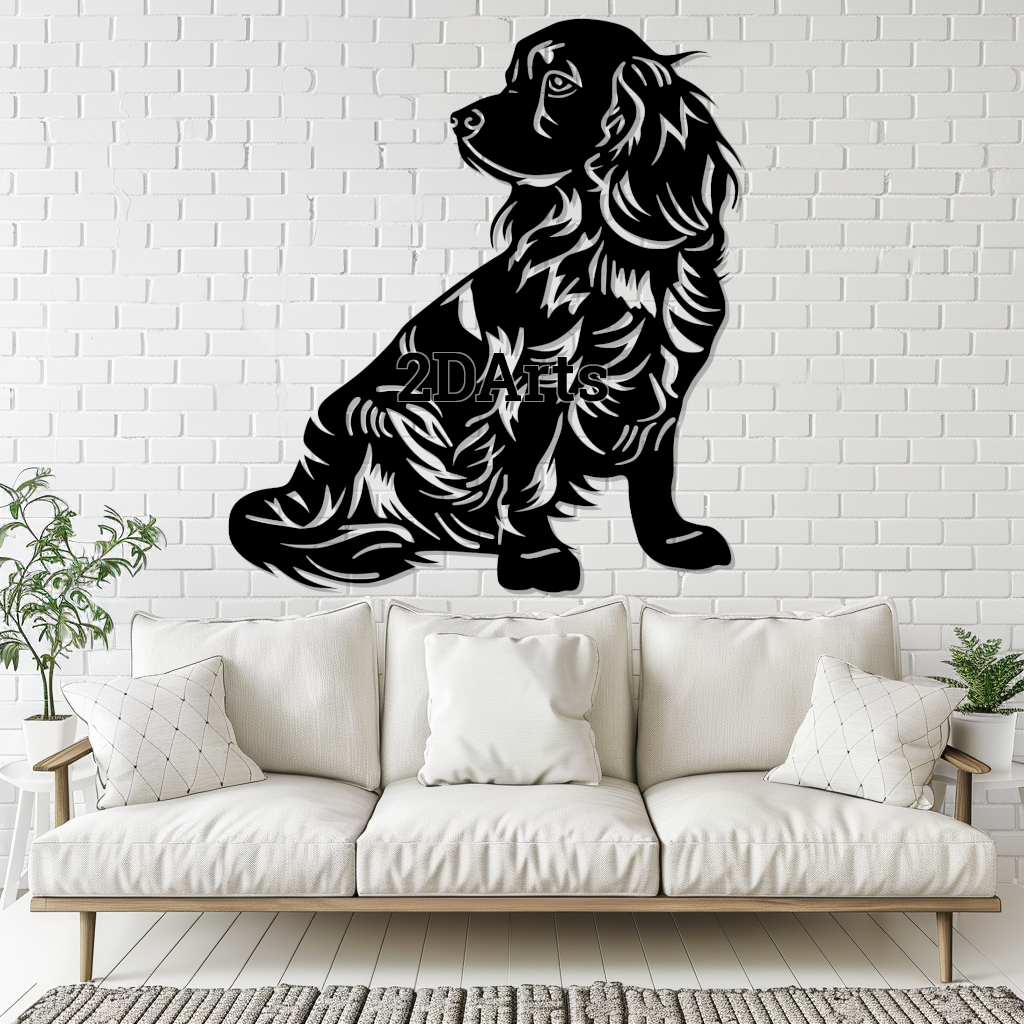 Cocker Spaniel Silhouette: Digitale Wand- und Fensterkunst (STL-Datei)