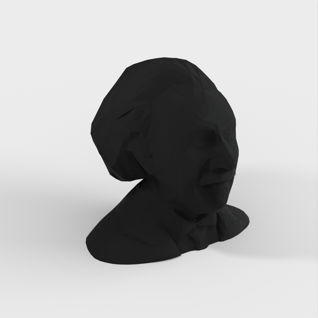 Low Poly Albert Einstein Büste/Skulptur