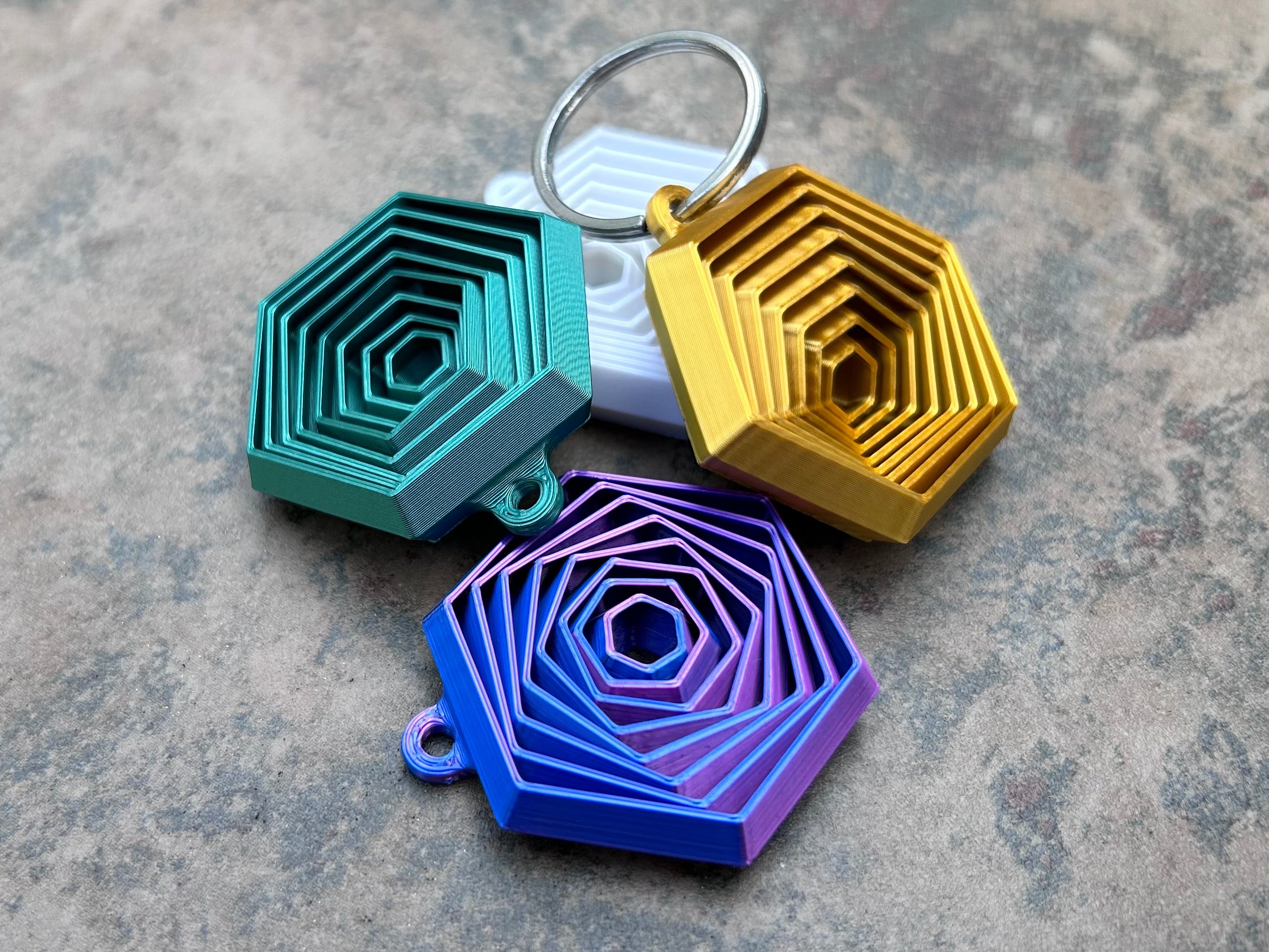 Hexagon Fidget Nøglering