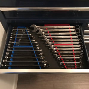 Platzsparendes Organizer-Set für Ringmaulschlüssel
