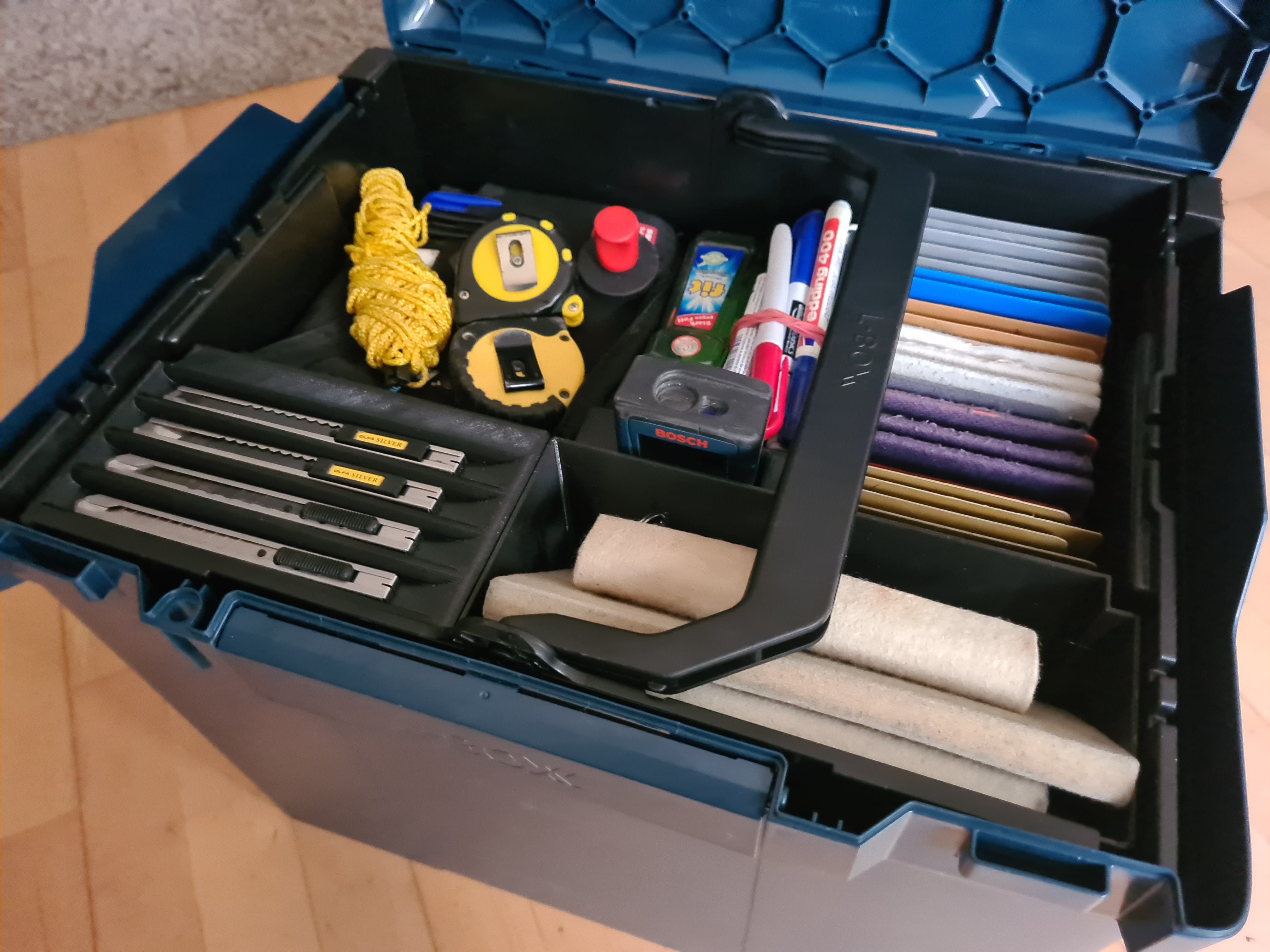 Modulare Messerbox für BOSCH L-Boxx und Sortimo Systeme