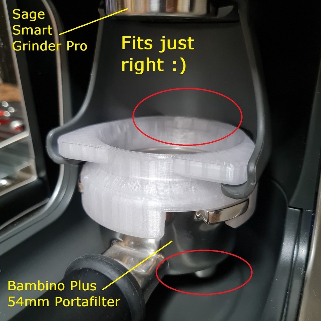 Trichter für 54 mm Breville Bambino Plus Siebträger – passend für Smartgrinder Pro-Halter
