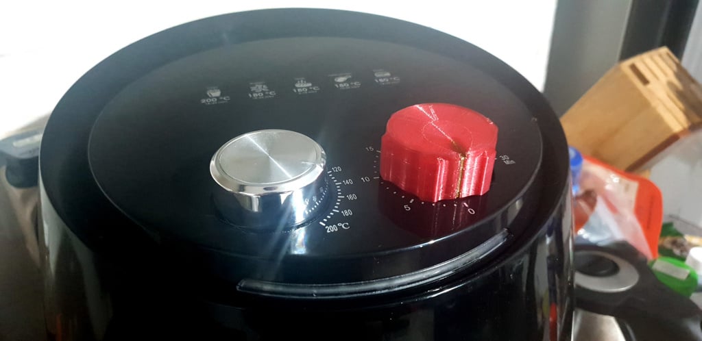 Russell Taylors Air Fryer AF-34 Knopf mit geriffeltem Griff
