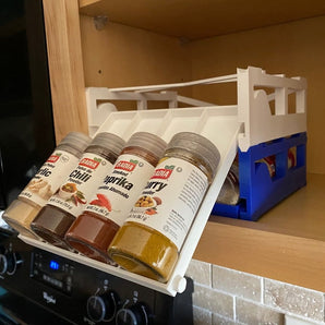 Flexibles stapelbares Gewürzregal mit Auszug
