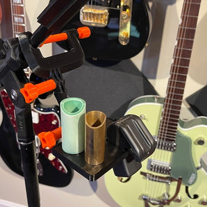 Gitarrenständer-Zubehör: EBow und Slides für Mikrofonständer