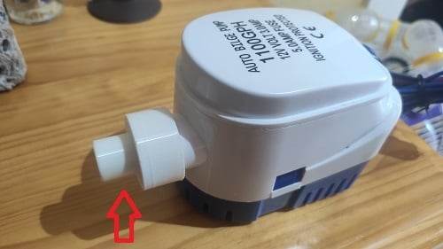 Reduzierstück für Bootspumpenauslass