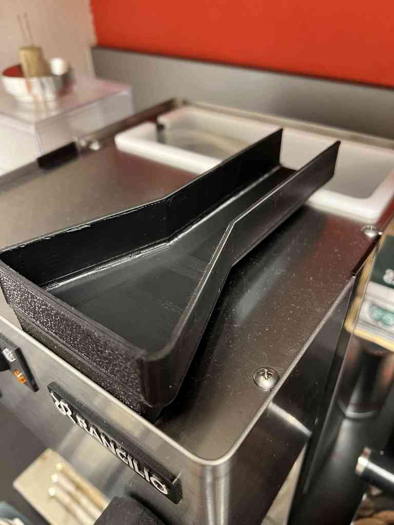 Espresso-Rutsche für Rancilio Silvia - 190 mm lang, 38 mm hoch
