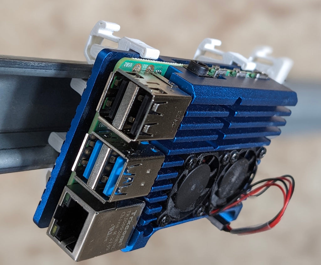 Schutz für die DIN-Schienenmontage für Raspberry Pi 4