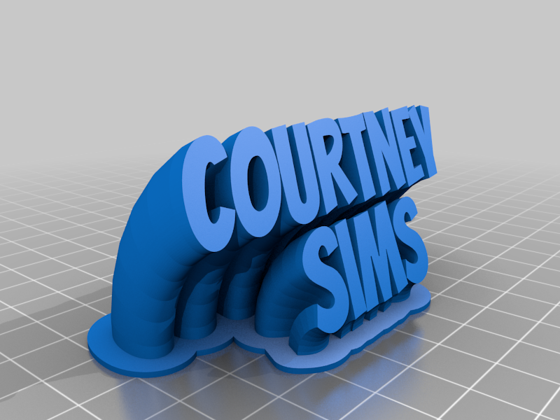 Benutzerdefiniertes Courtney Sims-Namensschild