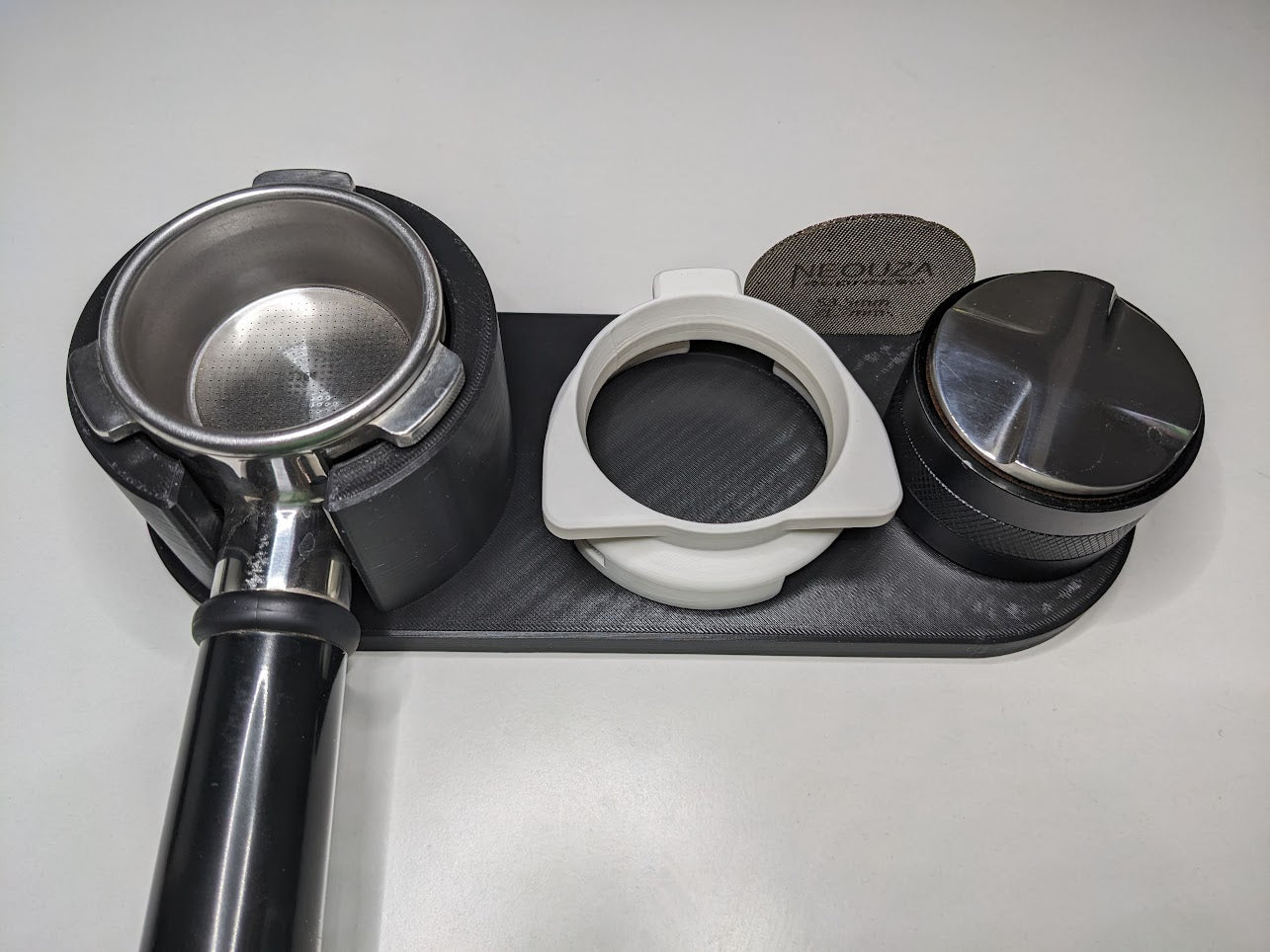 Breville/Sage Espresso-Stampfstation mit Filterschlitz aus Metallgeflecht