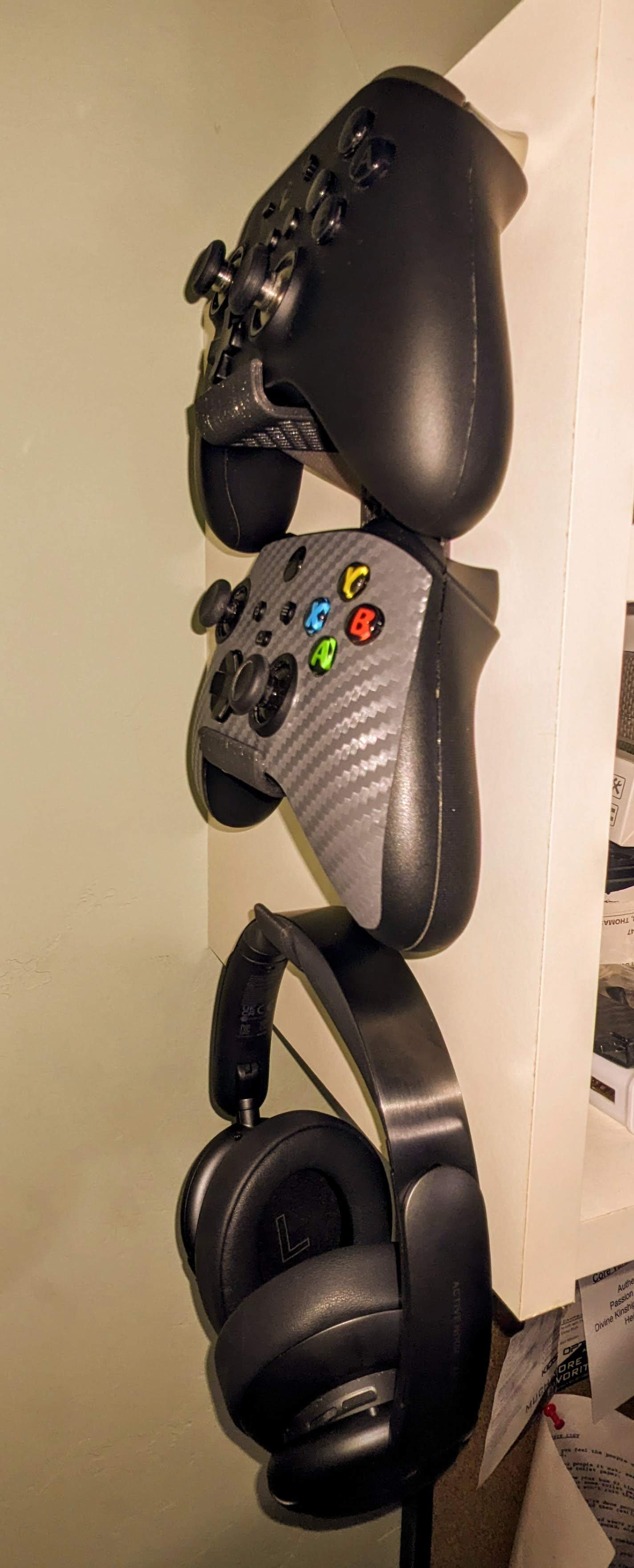 Vægmonteret Controller- og Hovedtelefonholder