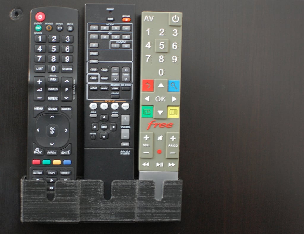 Fernbedienungshalter für Freebox Revolution, LG 42LD420 und Yamaha RX-V367