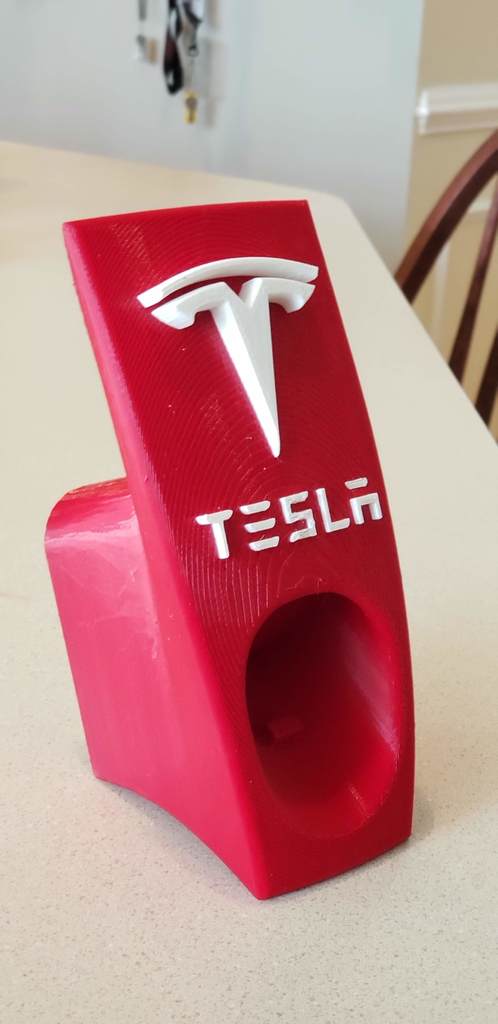Tesla Mobile Ladegerät und Kabelhalter mit Logo und Buchstaben (US-Version)