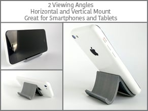 Smartphone- und Tablet-Halterung, Wave – mit zwei Betrachtungswinkeln und horizontaler und vertikaler Montage
