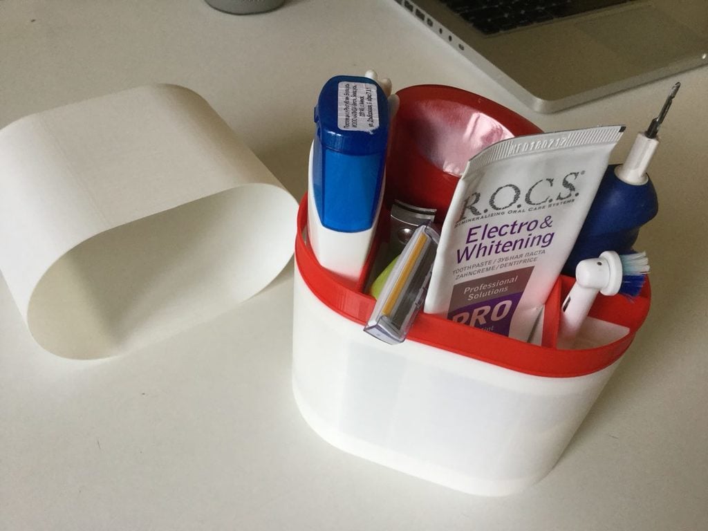 Reise-Badezimmerbox für Zahnbürste, Zahnpasta, Shampoo und mehr