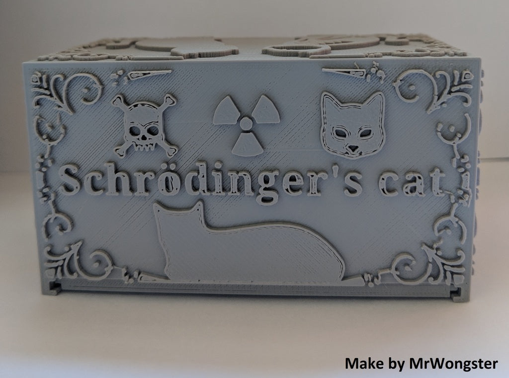 Schrödingers Katze 3D-Druck, physikalische Demonstration der Theorie der Quantenmechanik