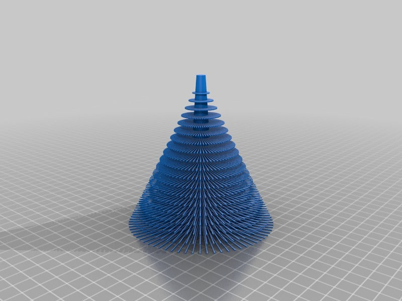 3D-gedruckter Weihnachtsbaum mit Felldetails