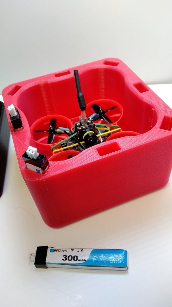 Whoop Drohnengehäuse und Batteriehalter mit einstellbaren Abmessungen