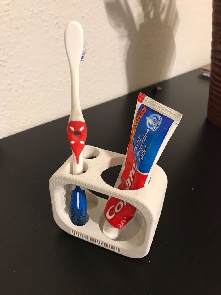 Zahnbürsten- und Zahnpastahalter für 2 Zahnbürsten
