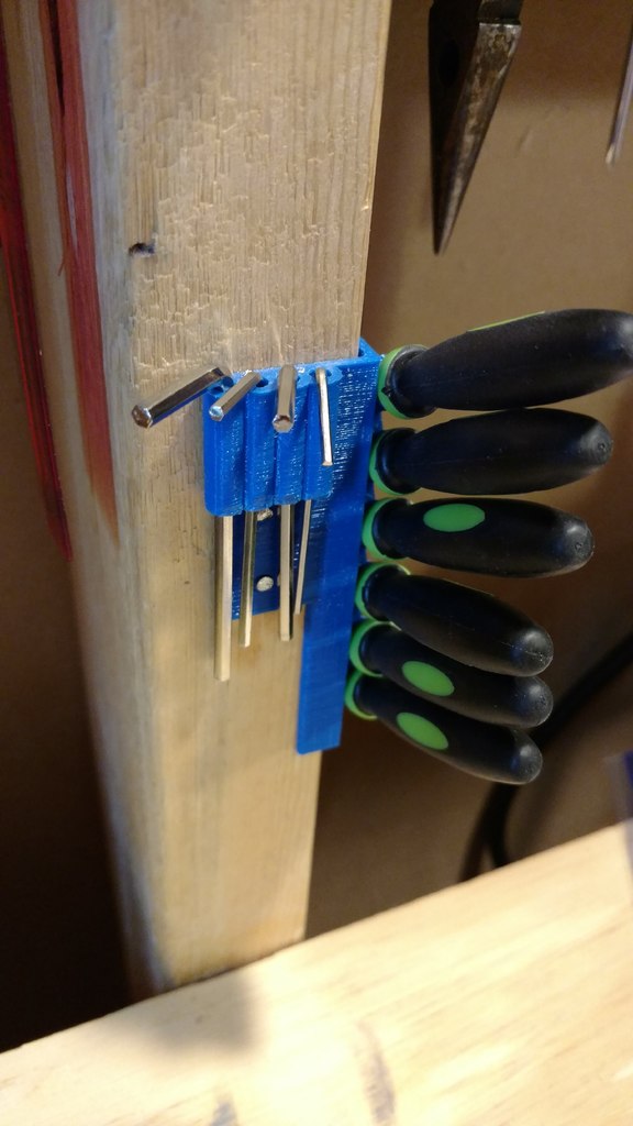 Werkzeugständer zur Bolzenmontage für Inbusschlüssel und Nadelfeilen