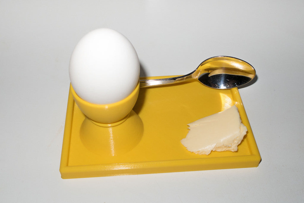 Schlanker Eierbecher mit Löffelhalter (Version 2)