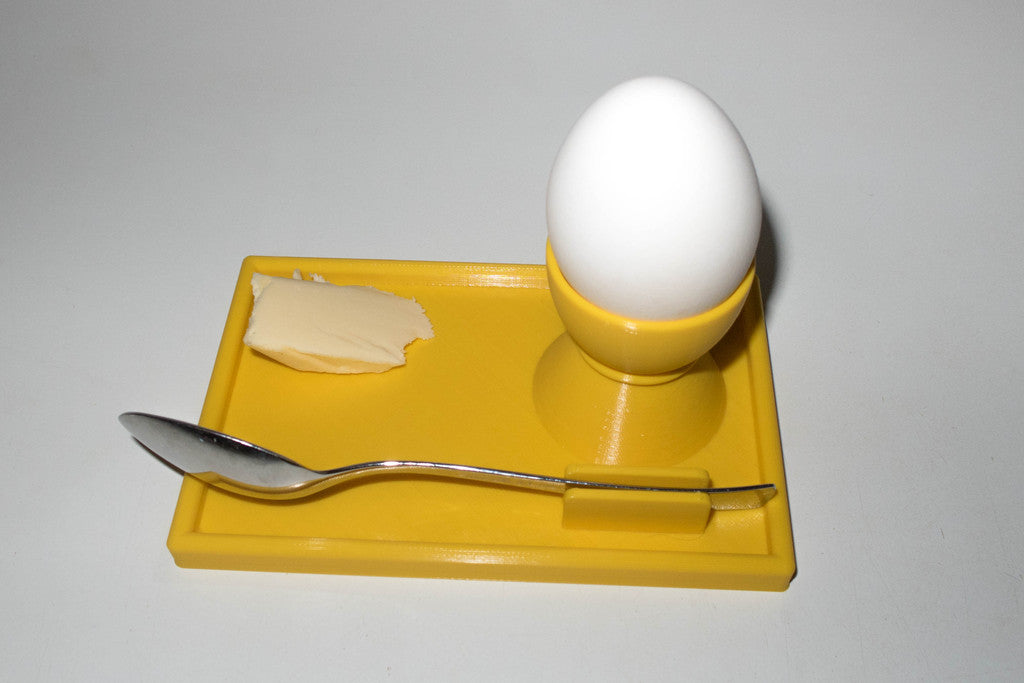 Schlanker Eierbecher mit Löffelhalter (Version 2)